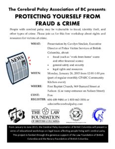 Legal Workshops - Protecting Yourself From Fraud and Crime